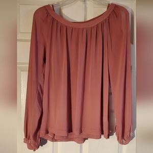 Lauren Conrad Size Small Sheer Blush Blouse